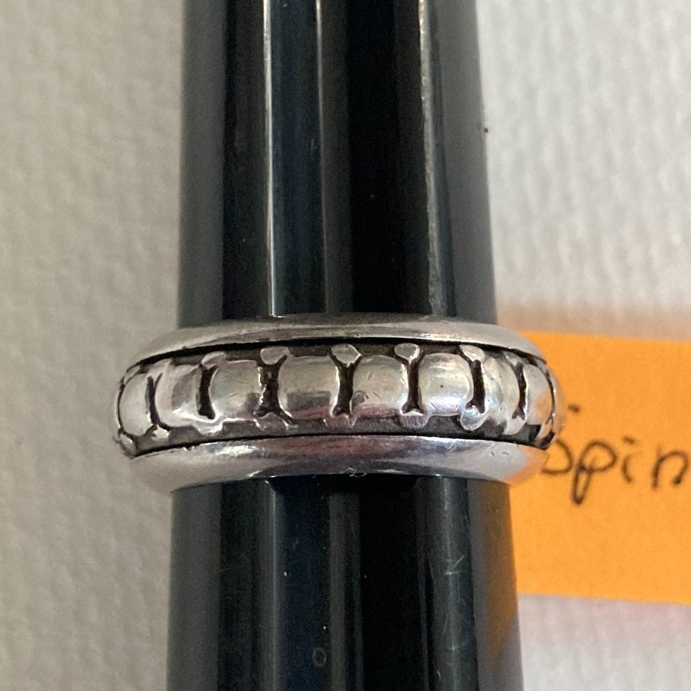 Dotted Sterling Silver Spinner Ring - image 4